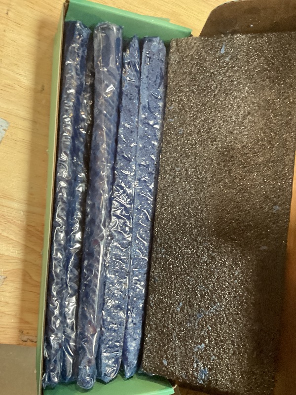Photo 1 of 10 Inch Navy Blue Taper Candle Set, 10 Pack Unscented Dripless Candlesticks for Family Dinner Parties Home Decoration Picnic