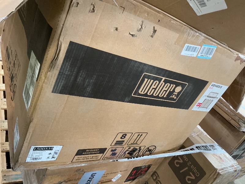 Photo 1 of *** MINOR DENTS, AND SCRATCHES***Weber Genesis S-415 Liquid Propane Gas Grill for Outdoor Cooking, Stainless Steel, 4 Burners – Stainless Steel Cooking Grates & PureBlu Burners