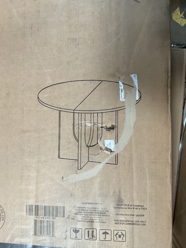 Photo 1 of ***BROKEN LEG***
Stella Mia 5-Piece Round Dining Table Set for 4, 47" Kitchen Table, Natural