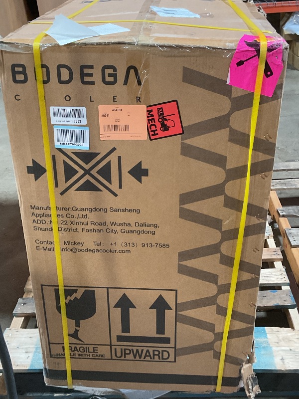 Photo 1 of ***POSSIBLY FOR PARTS/ MISSING ASSEMBLY PIECES / MINOR DAMAGED (DENTS ALL OVER)**** BODEGA BODEGACOOLER Back Bar Cooler, 11.4 Cu.Ft Stainless Steel Commercial Bar Fridge with 3 Glass Doors,Counter Height Bar Beverage Cooler with LED Lighting for Beer,Soda