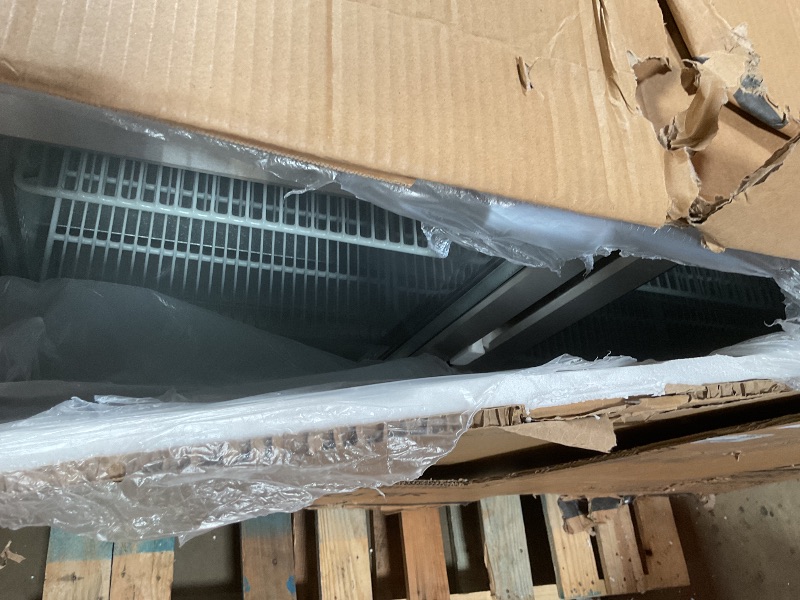 Photo 1 of ***POSSIBLY FOR PARTS/ MISSING ASSEMBLY PIECES / MINOR DAMAGED (DENTS ALL OVER)**** BODEGA BODEGACOOLER Back Bar Cooler, 11.4 Cu.Ft Stainless Steel Commercial Bar Fridge with 3 Glass Doors,Counter Height Bar Beverage Cooler with LED Lighting for Beer,Soda