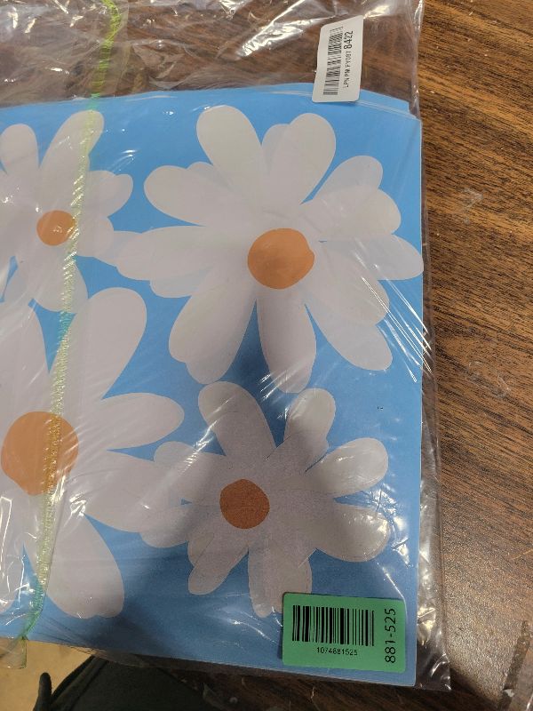 Photo 1 of 12 Sheets Daisy Wall Decals Flower Wall Stickers Large Daisy Wall Stickers for Nursery Kids Girls Bedroom Living Room Wall Decor (Large Daisy-2)