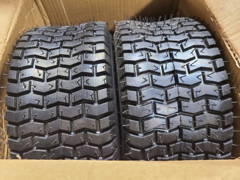 Photo 1 of 13x5.00-6 Tire and Inner Tube Set, TR-13 Straight Valve Stem, Replacement Riding Mower Front Wheel Assembly, 2 Pack