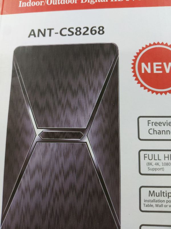 Photo 1 of 2026 Upgraded Indoor TV Antenna,5000+ Miles Range HD Digital Antenna for Smart TV, Strongest with Amplified Signal Booster Supports 4K 8K 1080p All TVs- 38FT Coaxial Cable for Local Channels