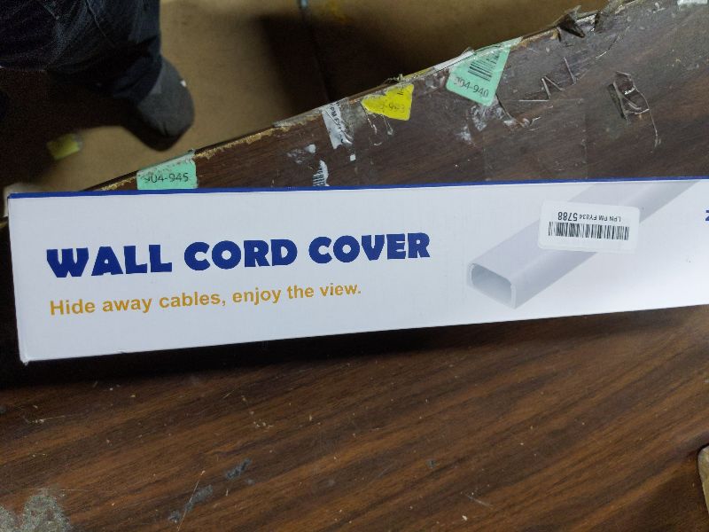 Photo 1 of 153in Cord Hider Wall, Wire Hiders for 3 Cords, Paintable Cable Cover for 2 Thick Extension Cables, Wire Concealer to Hide Cords Wall Mounted TV, 9X L17in X W0.95in X 0.47in, Grey
