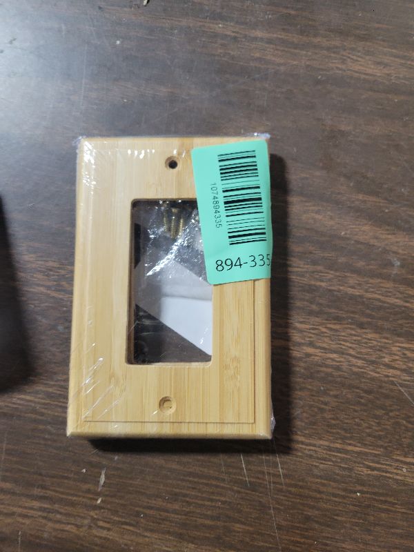 Photo 1 of 2PC Solid Wood Outlet Covers Light Switch Plate 4.8" X 3.14" Bamboo Switch Plates And Outlet Covers Light Switch Cover Quality Raw Wooden Wall Plate Decorative Single Rocker