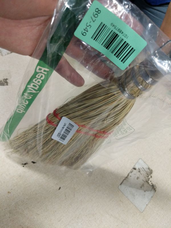 Photo 1 of 12 Inch Corn Handmade Broom Mini Whisk Made of Natural Corn Broom Straw with a Solid Metal Hang Design for Outdoor Car Porch Debris Dust Dirt Driveways Sidewalks Halloween