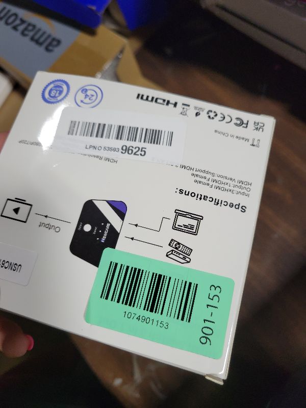 Photo 1 of [Upgrade] HDMI Switch 3 in 1 Out, 4K@60Hz HDMI 2.0 Switch Splitter with 2.6FT Long HDMI Cable, 3-Port HDMI Switcher Selector, Supports 4K 30Hz 3D 1080P HDCP2.2 for PS5 Xbox DVD Player Fire Stick PC