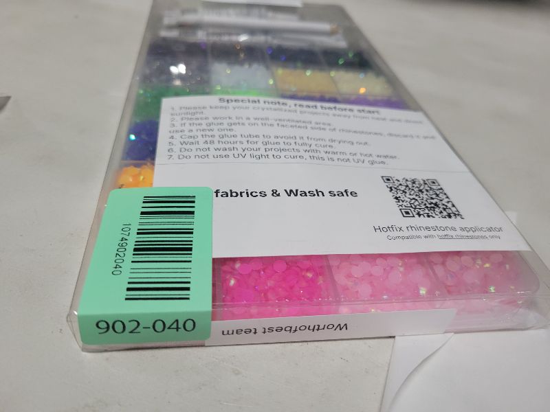 Photo 1 of 17000Pcs Rhinestones for Bedazzling, 4mm Bedazzler Kit with Flatback Rhinestones for Clothes Crafting Crafts Nails Clothing, Flat Back Resin Rainbow Colorful Colored Crystal with B 7000 Glue Clear