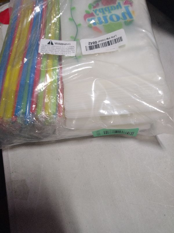 View 2 of 100 Pcs Zipper Plastic Pouches Drink Bags, Heavy Duty Hand-Held Translucent Frosted Reclosable Stand-up Bag 2.4" Bottom Gusset with 100 pcs Straws & Funnel Included
