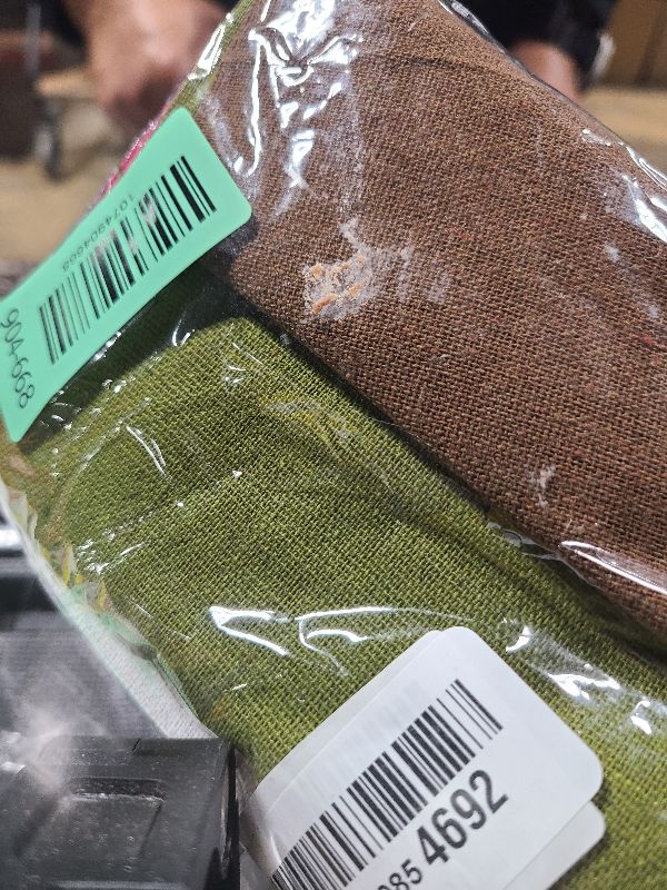 Photo 1 of 12 Sheets 12 Colors Linen Embroidery Fabric, Pre-Cut Embroidery Quilting Cloth Garments Crafts Accessories Square Stitch Cloth Backing Material Sewing DIY(7.8×7.8Inch)