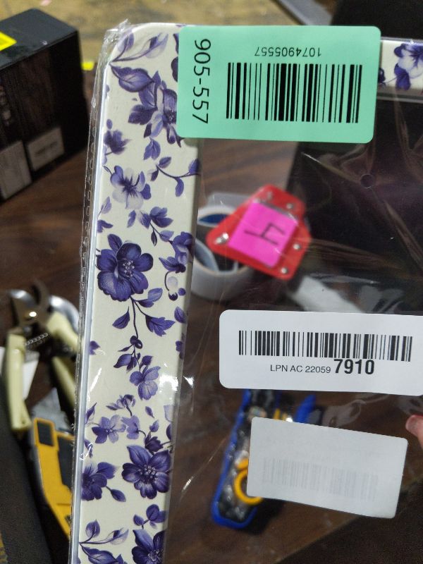 Photo 1 of 2 Pcs Vintage Floral License Plate Frame Blue Botanical Blossoms Personalise License Plate Frames Stainless Steel Metal Car Plates Tag Funny Decor Men Women 6 X 12 Inch 2 Holes
