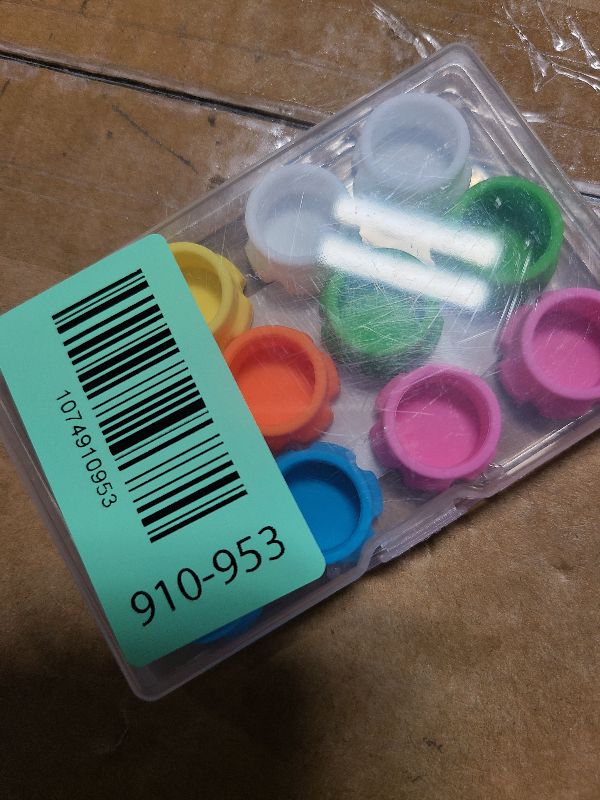 Photo 1 of 12Pcs 3ml Glass Vial Protective Vial Caps, Leak-Proof and Dust-Proof Caps, Reusable Silicone-Vial Cap Covers, Easy to Clean for Injection Flip Off Caps, 6Colors Peptide Vial Caps for Easy Organization