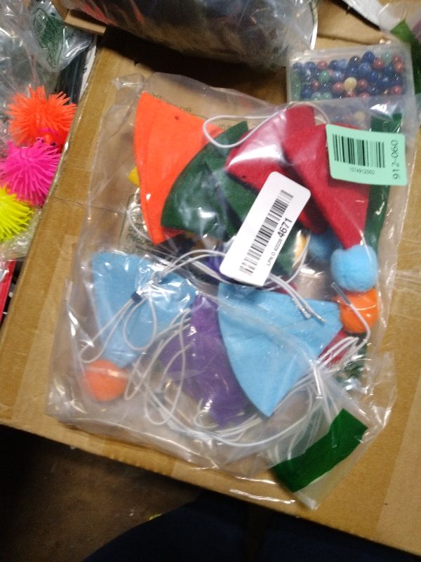 Photo 1 of 12 PCS Mini Party Hats for Stuffed Animals Birthday Felt Cone Hat with Pompom Adjustable Pets Birthday Party Hats for Assorted Animal Dog Cat Rabbit Puppies Costume Accessories Decor