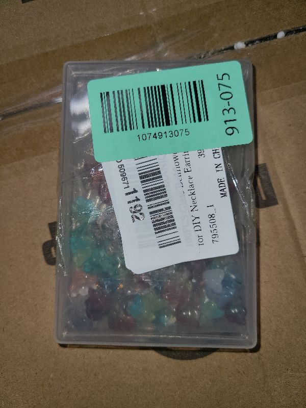 Photo 1 of 100PCS Glass Flower Beads Trumpet Flower Beads for Jewelry Making Mixed Color Bellflower Bead for Bracelets Gradient Clear Cute Bead Crystal Floral Charms for DIY Necklace Earrings