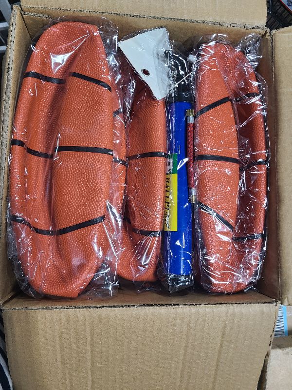 Photo 1 of 12 Pack 29.5" Official Size 7 Basketball Balls Inflatable with Pump for Men for Outdoor, Indoor or Training?Mens Adult Basketball (Orange)