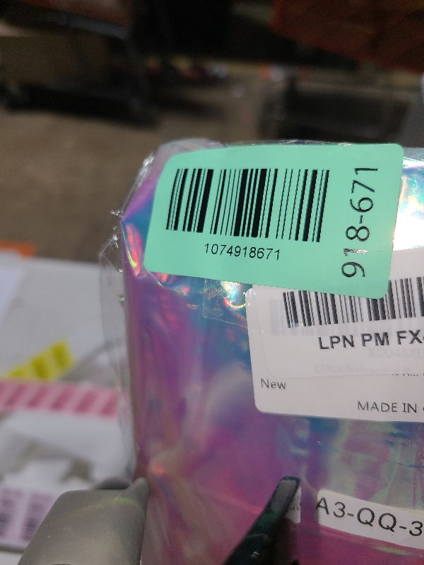 Photo 1 of 12Pcs Iridescent Round Foil Balloons, 22" 15" 10" 4D Clear Ball Balloon, Holographic Balloons for Birthday Wedding Folding Rainbow Under The Sea Mermaid Party decoration