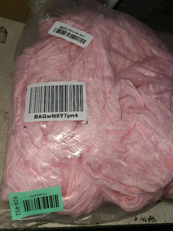Photo 1 of 10 Pack Pink Cheesecloth Table Runner 10FT Boho Gauze Fabric Cheese Cloth Table Runners for Wedding ,Party,Baby Shower, Bridal Party, Rustic Farmhouse and Table Decorations