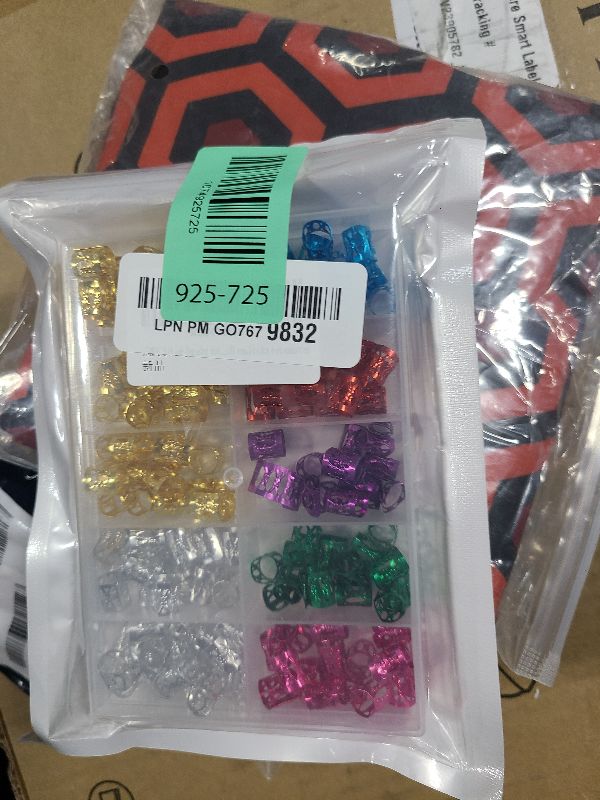 Photo 1 of 150 Pcs Hair Jewelry for Braids Dreadlocks Beads Aluminum Hair Rings Hair Clips Adjustable Metal Cuffs for Hair Braids Accessories