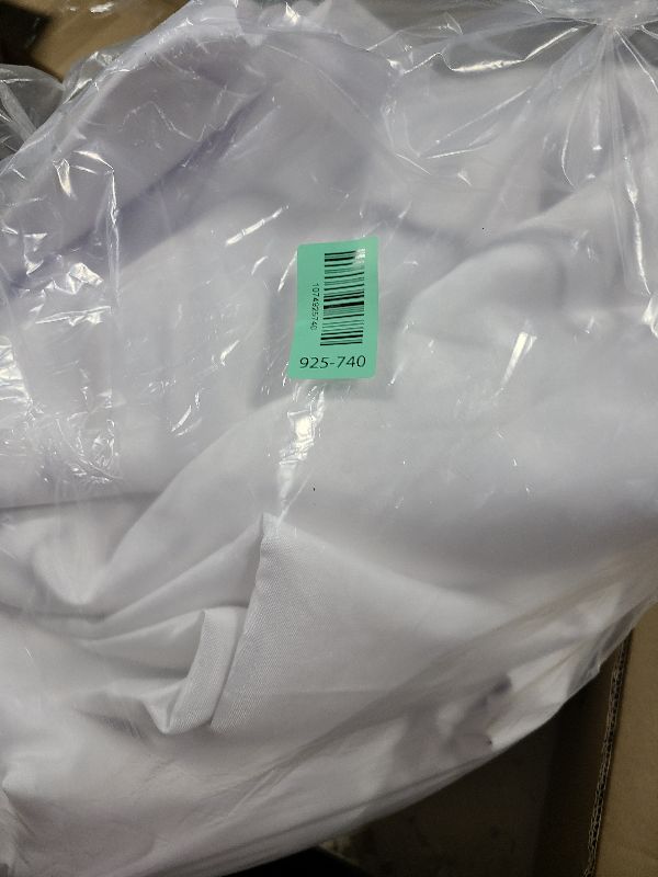 Photo 1 of 10 Packs White Polyester Tablecloth 60 x 126 inch Rectangle Table Cloth for 8 Foot Tables Wrinkle Resistant Washable Fabric Table Cover Polyester White Table Cloth for Party,Wedding, Banquet