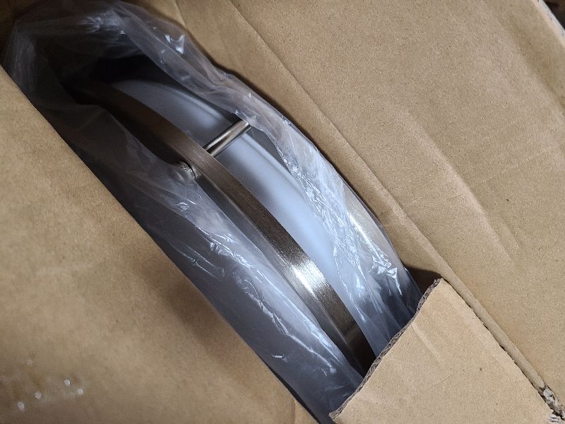 Photo 1 of 13 inch Flush Mount LED Ceiling Light Fixture, 2700K/3000K/3500K/4000K/5000K Adjustable Ceiling Lights, Brushed Nickel Saturn Dimmable Lighting for Hallway Bathroom Kitchen or Stairwell, ETL Listed