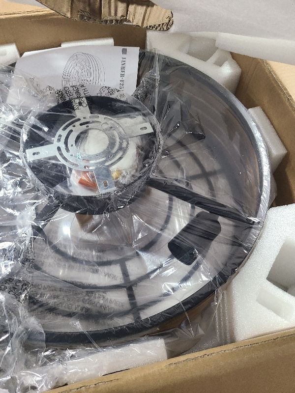 Photo 1 of 20'' Flush-Mount Ceiling Fan with Light and Remote, Reversible Motor, Perfect for Bedroom, Living room, Kitchen, Outdoor Gazebo, Patio, Low-Profile Design Cage (Wooden Walnut)