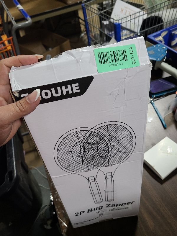 Photo 1 of 2 Pack Electric Fly Swatter, Bug Zapper Racket for Indoor Pest Control, Handheld Insect Killer Bat Battery Powered Electric Mosquito Swatter for Outdoor and Home