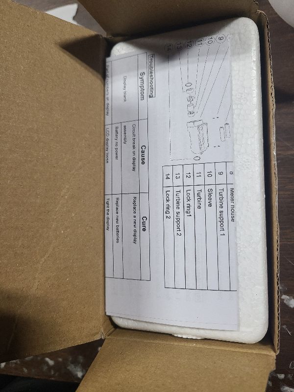 Photo 1 of 1" Turbine Fuel Flow Meter, 2.6-26 GPM Inline NPT Thread Flowmeter with 3/4" Adapters,Digital Fuel Flow Meter,for Kerosene,Biodiesel, Light Chemicals- Supports Gallon, LTR, PT, QT