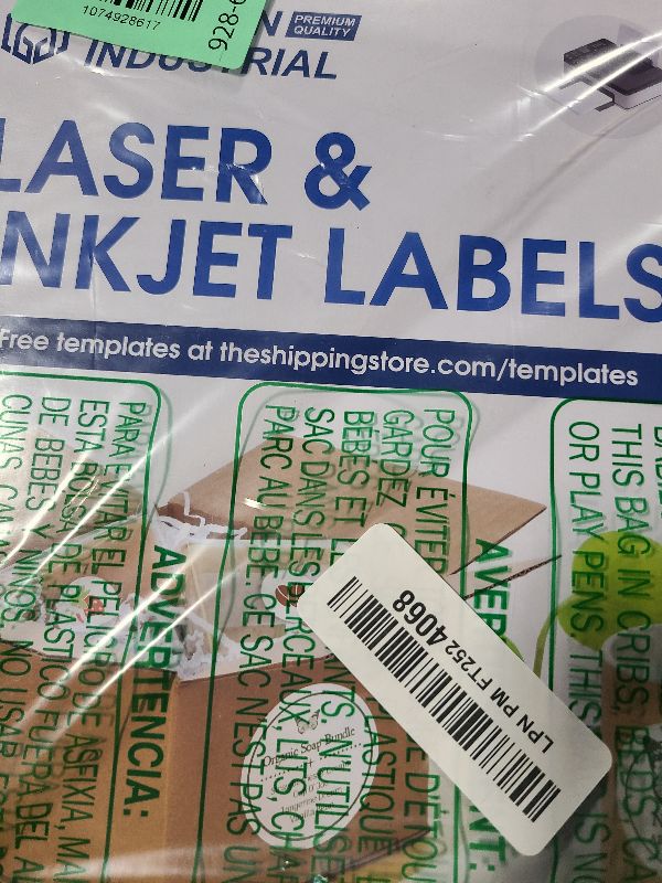 Photo 1 of 1.5" Printable Round Labels for Laser and Inkjet Printers - 3000 Blank Labels, 100 Sheets for Thank You Stickers, Price Tags, QR Codes, Business Logos - Spartan Industrial Template C003