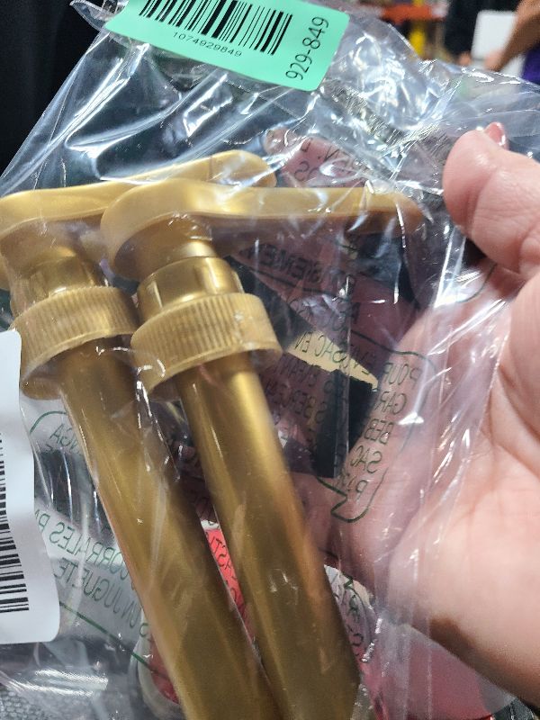 Photo 1 of 2 pack Coffee Syrup Pump Dispenser (Gold) - Compatible with Torani, Davinci and Skinny Syrup Bottles (750 ml 25.4 oz Bottles)