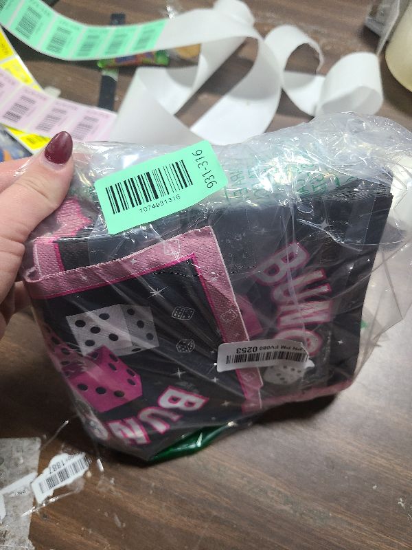 Photo 1 of 100Pcs Dice Game Themed Paper Cocktail Napkins 3 Ply Pink Black Absorbent Hand Towels Retro Dice Guest Napkins for lady Casino Night Bachelorette Party Dinner Bathroom Kitchen Supplies