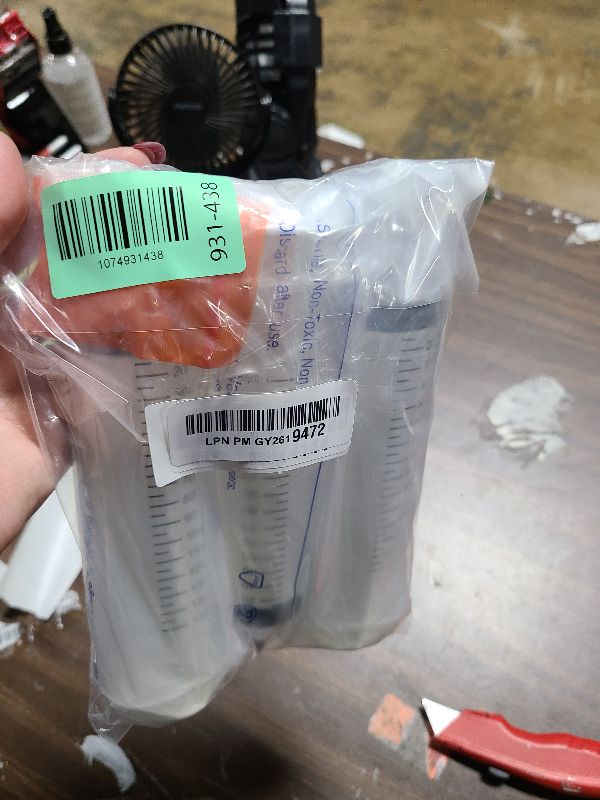 Photo 1 of 150ml Large Syringes for Liquid, Oral, Scientific Labs, Measurement, Dispensing, with Cap- 3 Pack 150 ml Syringe