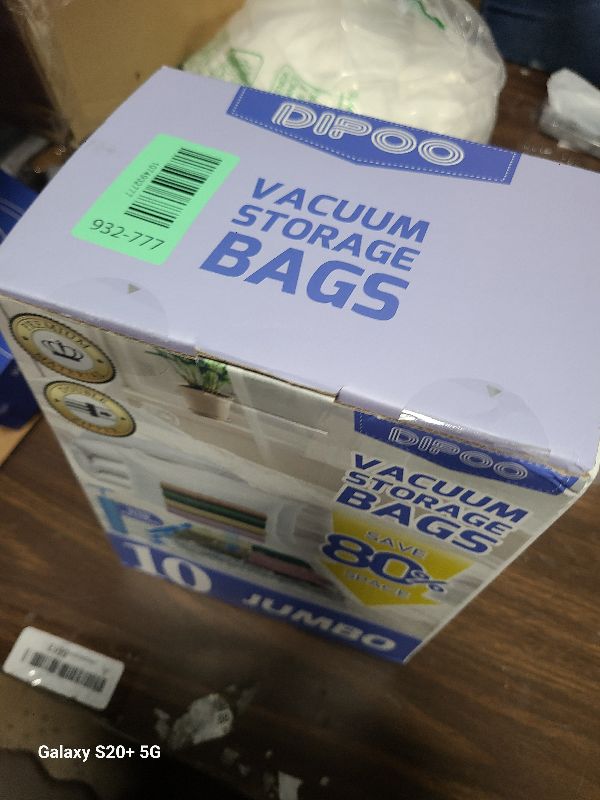 Photo 1 of 10 Pack Jumbo Vacuum Storage Bags with Hand Pump, 80% Storage Space Saving, Sturdy Leak-Free Space Saver Vacuum Seal Bags for Clothing, Vacuum Compression Bags for Travel Lugggage Blankets Comforters