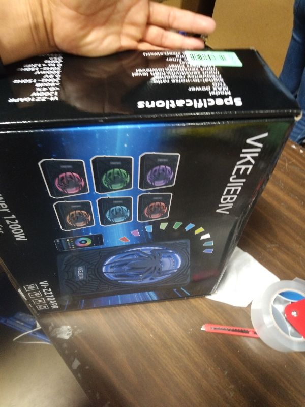 Photo 1 of 1200W RGB Subwoofer, Slim Underseat Car Subwoofer and Amp Package with RGB Beat-Synced Light, Individual Control for Low Pass/Gain/Boost (A, B)