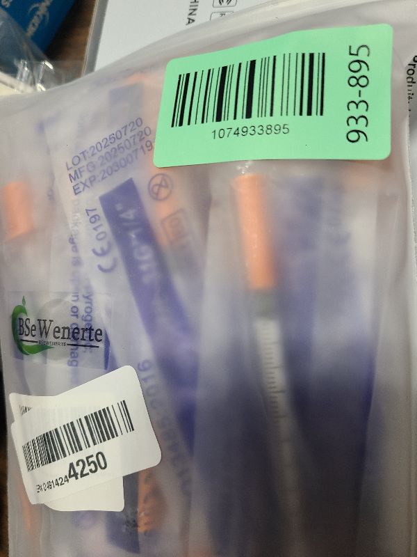 Photo 1 of 1ml 31G 1/4inch (6mm) with Cap Individually Sealed Packaging 30Pack