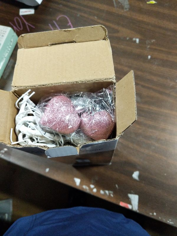 Photo 1 of 24 Inch Lighted White Birch Tree | Valentines Day Tabletop Decor with Hanging Hearts, Timer & Dual Power (USB/Battery) for Holiday Home Decor