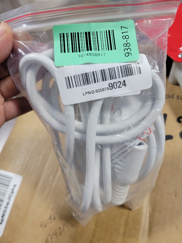 Photo 1 of 16/3 White Extension Cord 10 FT, Indoor Extension Cord for Laptops, Coffee Makers, Office Home Appliances, 3 Prong Resistant Cable Flexible, 13A 125V 1625W ETL Listed