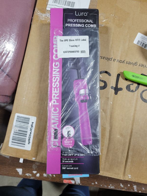 Photo 1 of 200-500°F Pink Hot Comb:Electric Hot Comb for Lace Front Wigs,Electric Pressing Combs for Black Hair,Electric Straightening Comb for African American Hair,