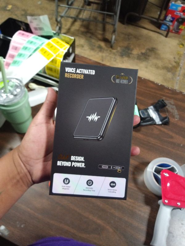 Photo 1 of 128G (9800 Hour) Voice Activated Recorder, Double-Sided Magnetic Voice Recorder with Playback, Audio Recorder with AI-Intelligent Noise Reduction, 70H Continuous for Lectures, Meetings