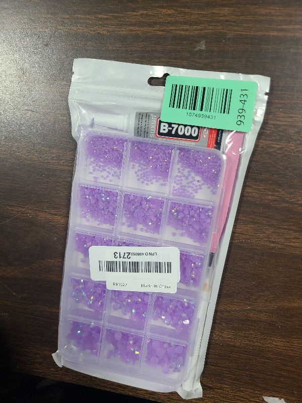 Photo 1 of 12000Pcs Purple Color Rhinestones for Bedazzling Kit, 2/3/4/5/6mm Mix Sizes Jelly Bedazzling Resin Gems, Purple Color Gems Bedazzling for Crafting, Flatback Resin Rhinestones for Craft DIY Face Makeup