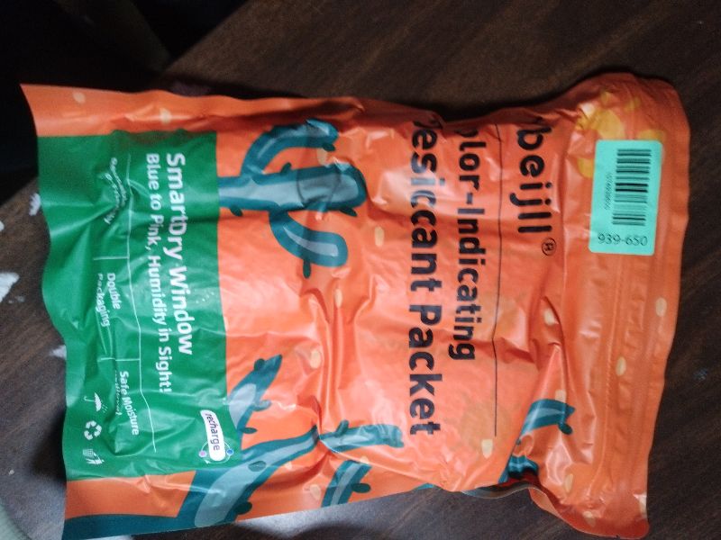 Photo 1 of 120 Gram (6 Pack) Color-Indicating Desiccant Packs for Storage, Rechargeable Silica Gel Packets, Moisture Absorbers for Storage Bins, 3D Filaments, Cars, Safe, Electronics, Toolboxes
