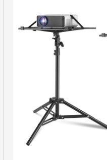 Photo 1 of 1 pc* VEVOR Projector Stand, Laptop Stand Tripod Adjustable Height 26.97 to 63 in, Portable Projector Tripod with Tray & Gooseneck Phone Holder, for Outdoor Movies, Home, Office, Stage or Studio