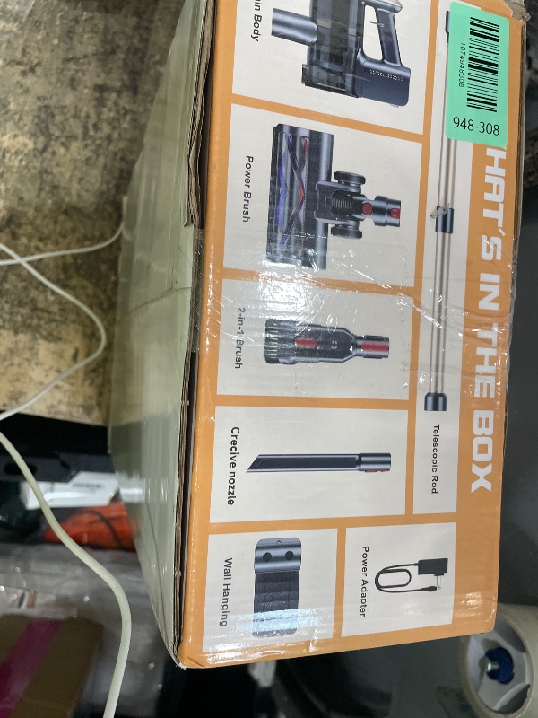 Photo 1 of *** PARTS ONLY *** RENDOW Cordless Vacuum Cleaner, 550W 45Kpa 65Mins Vacuum Cleaners for Home, Self-Standing Cordless Stick Vacuum with LED Display,Anti-Tangle Rechargeable Wireless Vacuum for Pet Hair/Carpet/Hard Floor