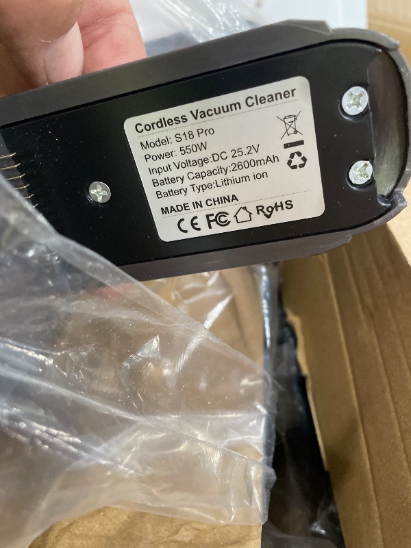 Photo 1 of *** PARTS ONLY *** RENDOW Cordless Vacuum Cleaner, 550W 45Kpa 65Mins Vacuum Cleaners for Home, Self-Standing Cordless Stick Vacuum with LED Display,Anti-Tangle Rechargeable Wireless Vacuum for Pet Hair/Carpet/Hard Floor