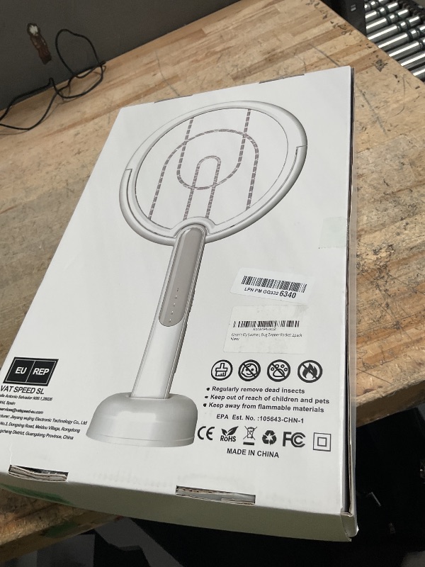 Photo 1 of (2pack) Rotating Head Electric Fly Swatter Racket, Bug Zapper Indoor with Long Telescopic Extension 4000V USB Rechargeable Mosquito Zapper Killer with Charging Base, 3 Modes Automatic & Manual