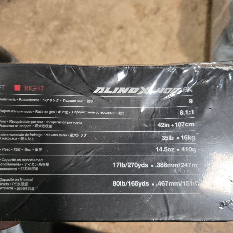 View 4 of **FACTORY SEALED **Piscifun Alijoz 400 Baitcaster Fishing Reel, 35Lbs Max Drag Aluminum Alloy Frame Baitcasting Reel, 8.1:1 Gear Ratio Freshwater and Saltwater Low Profile Casting Reel for Musky, Black Right Handle