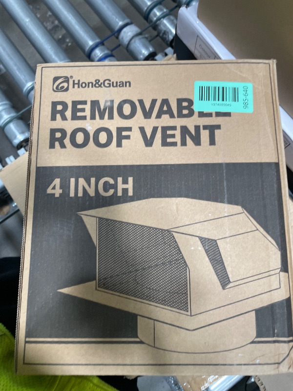 Photo 1 of [Upgrade Airflow] Hon&Guan Removable Roof Vent Cap, 4 Inch Roof Dryer Vent for Houses, 4 Inch Exhaust Vent for Ventilation System-with Damper and Two New Small Vents,Galvanized Steel
