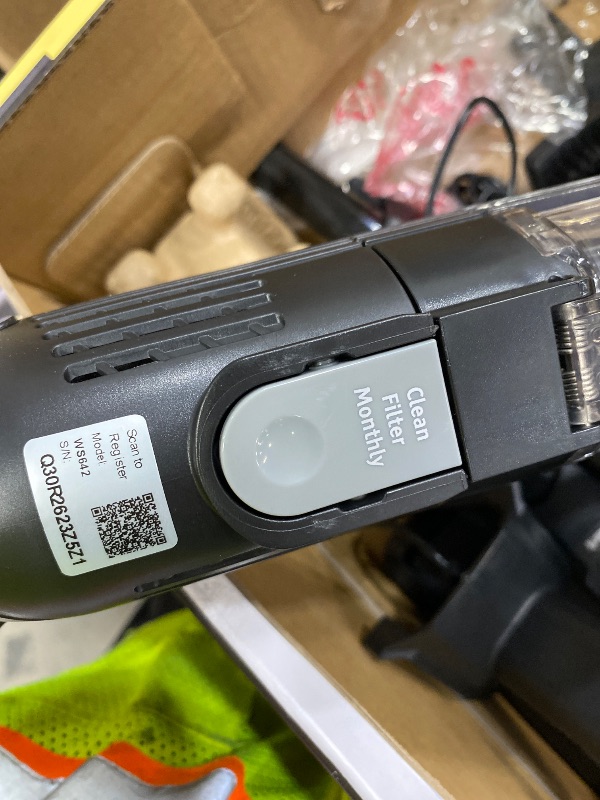 Photo 1 of **FOR PARTS ONLY**Shark WANDVAC System Pet Ultra-Lightweight Powerful Cordless Stick Vacuum with Charging Dock, WS642, Grey