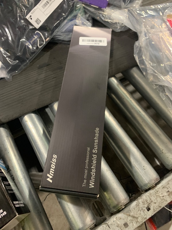 Photo 1 of [Upgraded] Nmoiss Windshield Sun Shade Umbrella - [Vinyl Coating Heat Shield] Protect Car from Sun Rays & Heat Damage Keep Cool and Protect Interior, Spring Structure Edge Medium 56" L x 31" W
