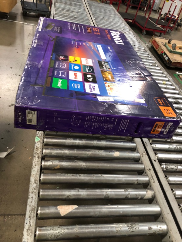 Photo 1 of **Parts Only** Roku Smart TV 2026 – 65-Inch Select Series, 4K QLED TV – Roku TV with Voice Remote – Flat Screen QLED Television with Wi-Fi for Streaming Live Local News, Sports, & Movies – Bluetooth Headphone Mode